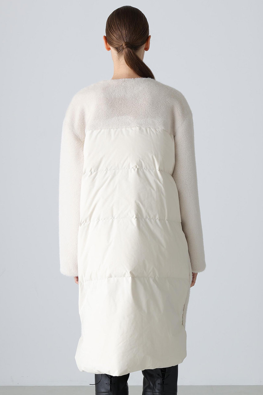 ADORE(アドーア)｜ファーコンビダウンコート/ホワイト の通販