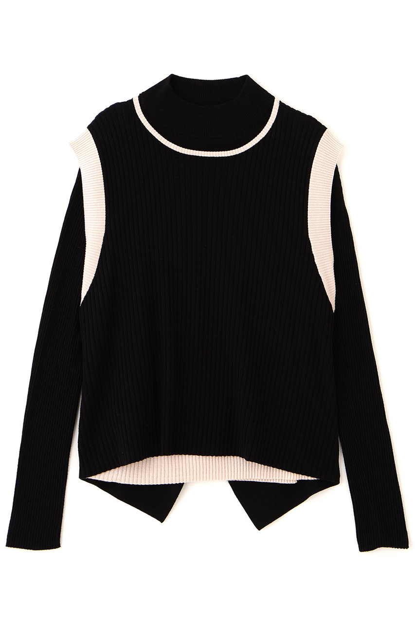 ADORE レイヤードニット (ブラック, ３８) アドーア ELLE SHOP