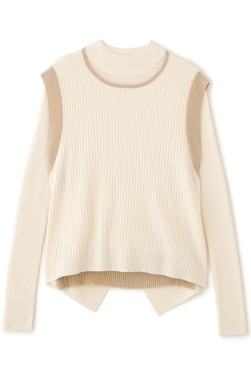 ADORE レイヤードニット (ホワイト, 38) アドーア ELLE SHOP ADORE レイヤードニット (ホワイト, 38) アドーア ELLE SHOP