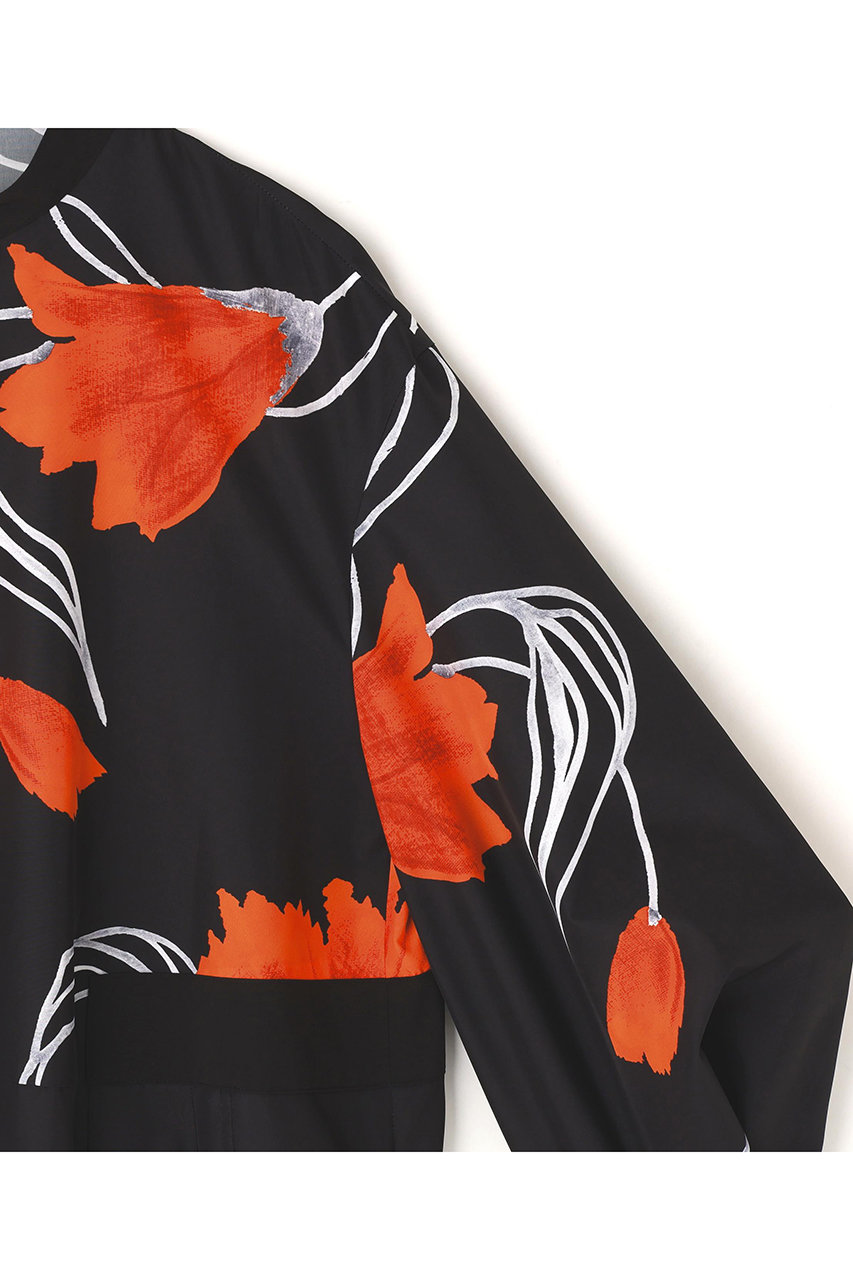 ADORE　ドローイングフラワーレースワンピース　36 ADORE(アドーア)｜ドローイングフラワープリントワンピース/ブラック