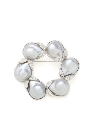 アドーア/ADOREのグレイッシュクリスタルブローチサークル(150500/150502)