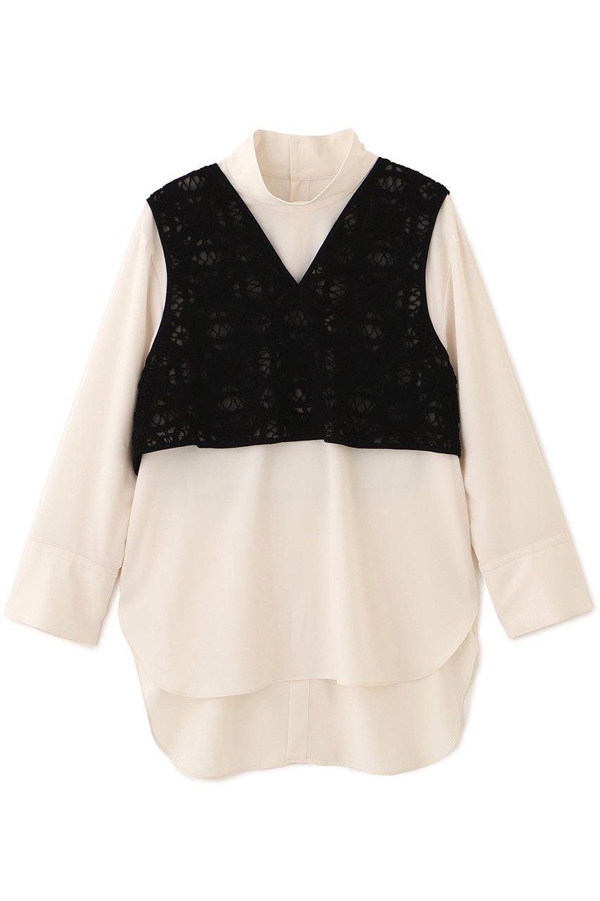 ADORE ドライタッチジョーゼットブラウス (ホワイト, ３８) アドーア ELLE SHOP