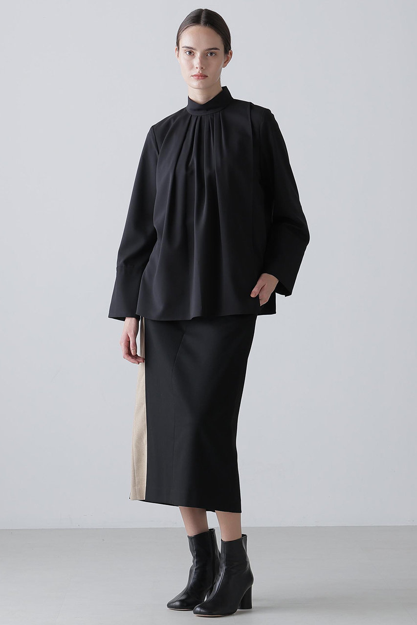 ADORE(アドーア)｜ドライタッチジョーゼットブラウス/ブラック の通販