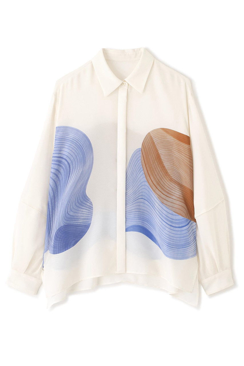 アドーア/ADOREの◆コントゥアープリントブラウス(ブルー/5316110009)