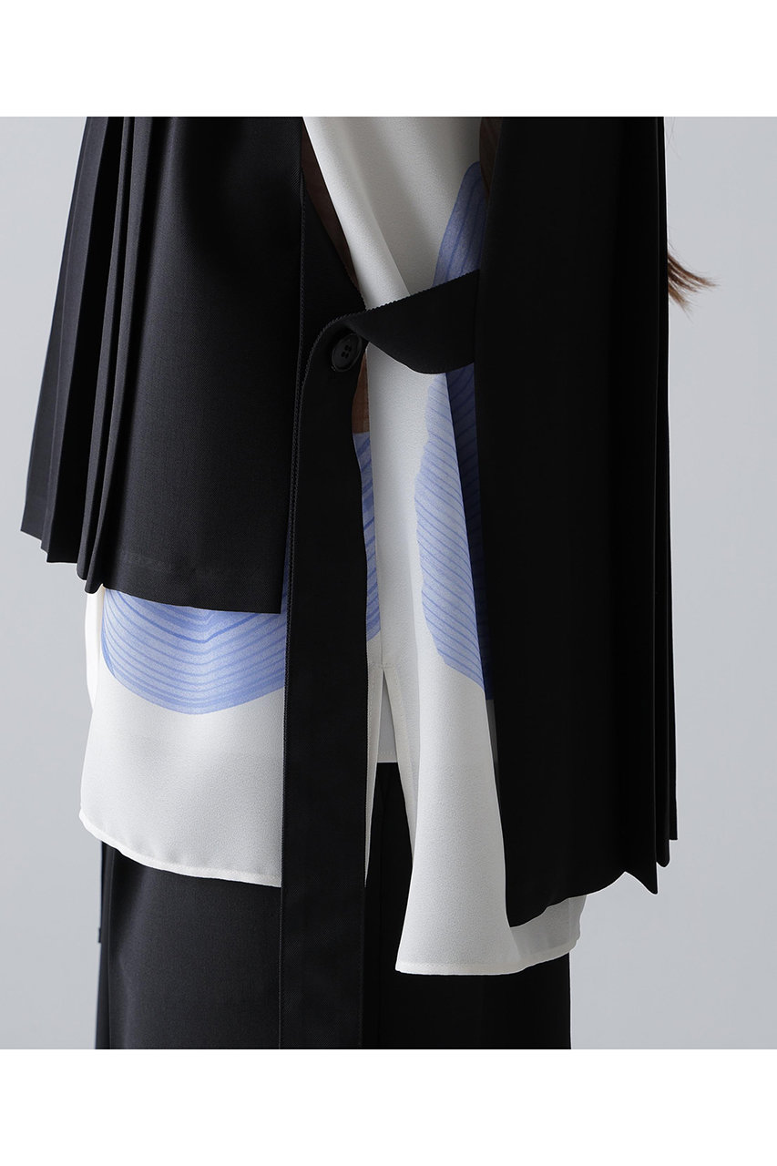 ADORE(アドーア)｜◇ライトツイルブラウス/ブラック の通販｜ELLESHOP