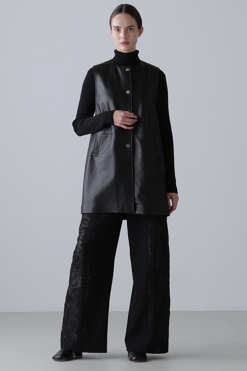 ADORE ◆コードエンブロイダリーパンツ (ブラック, ３６) アドーア ELLE SHOP