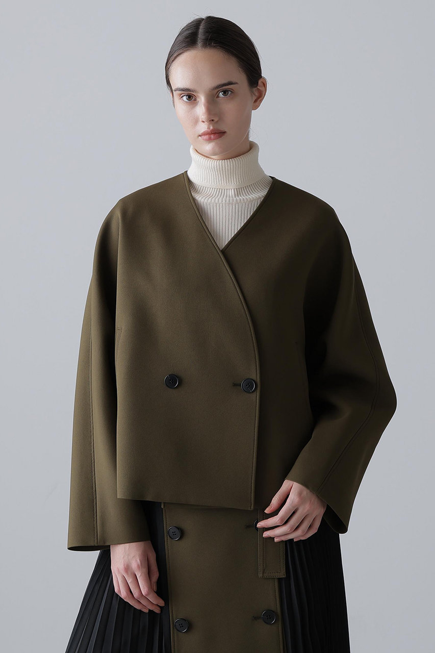 ADORE マトラッセトリプルクロスジャケット (カーキ, ３８) アドーア ELLE SHOP