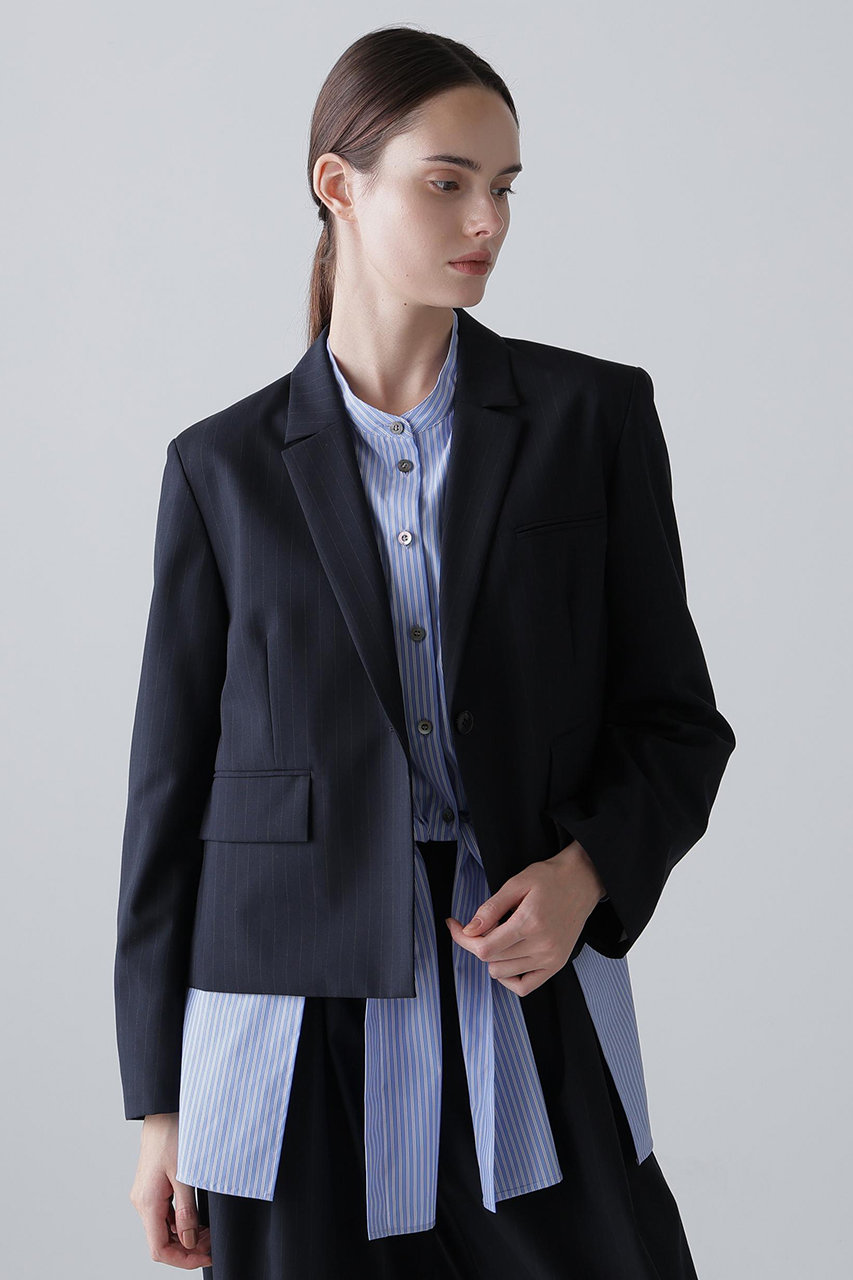 ADORE ◆マニッシュクロスジャケット (ネイビー, ３８) アドーア ELLE SHOP