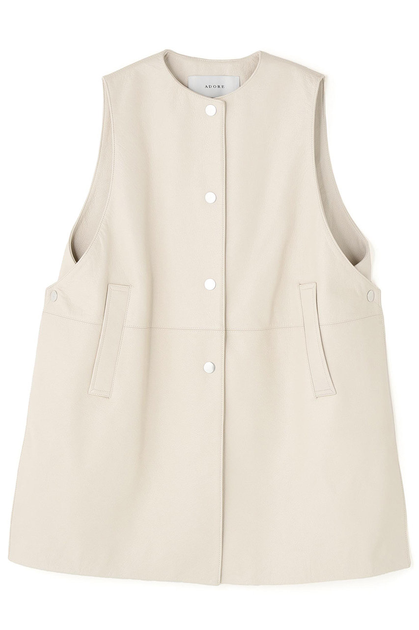 アドーア/ADOREの◆ゴートレザージャケット(ホワイト/5316150028)