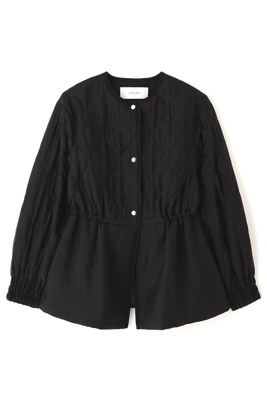 ADORE ◆シアーキルティングコート (ブラック, 38) アドーア ELLE SHOP ADORE ◆シアーキルティングコート (ブラック, 38) アドーア ELLE SHOP