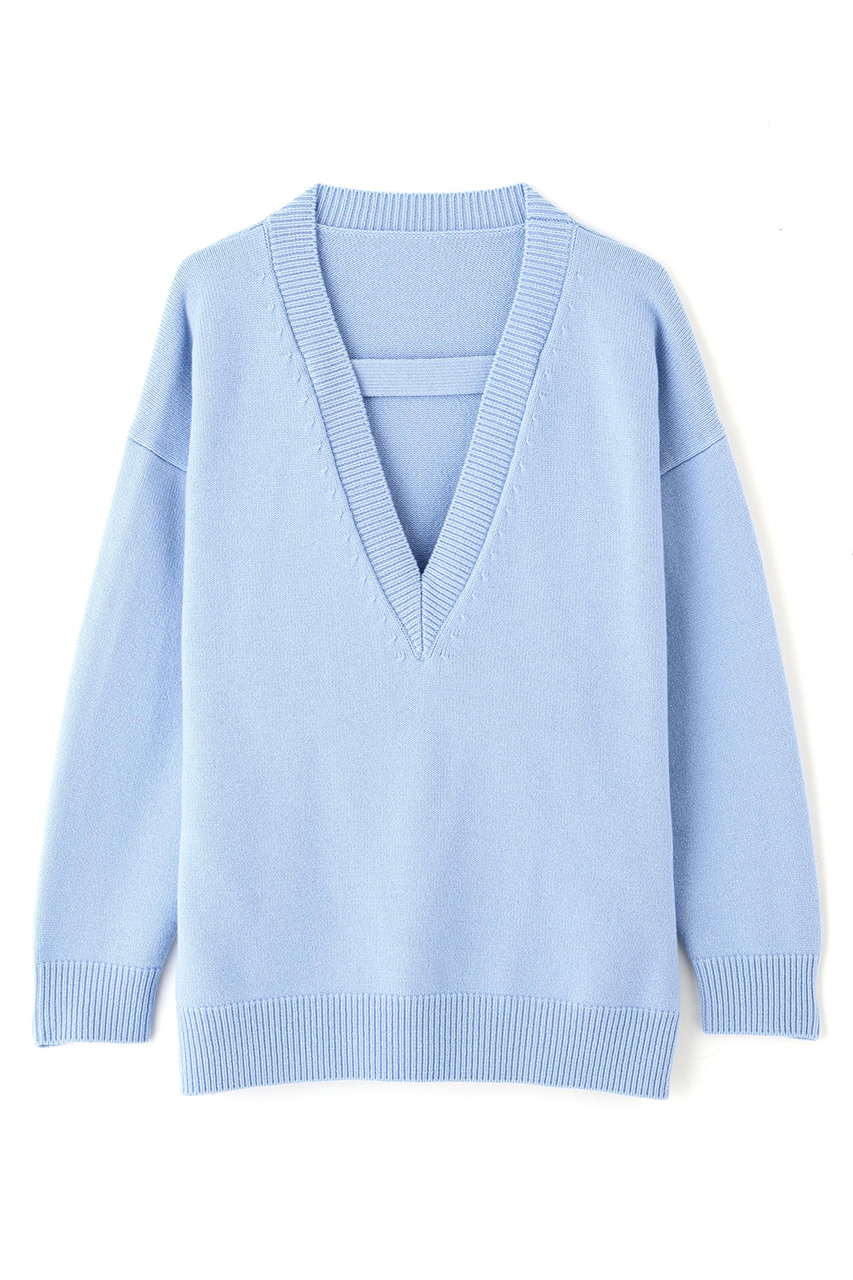 ADORE ◆ウールカシミヤニット (ブルー, ３８) アドーア ELLE SHOP