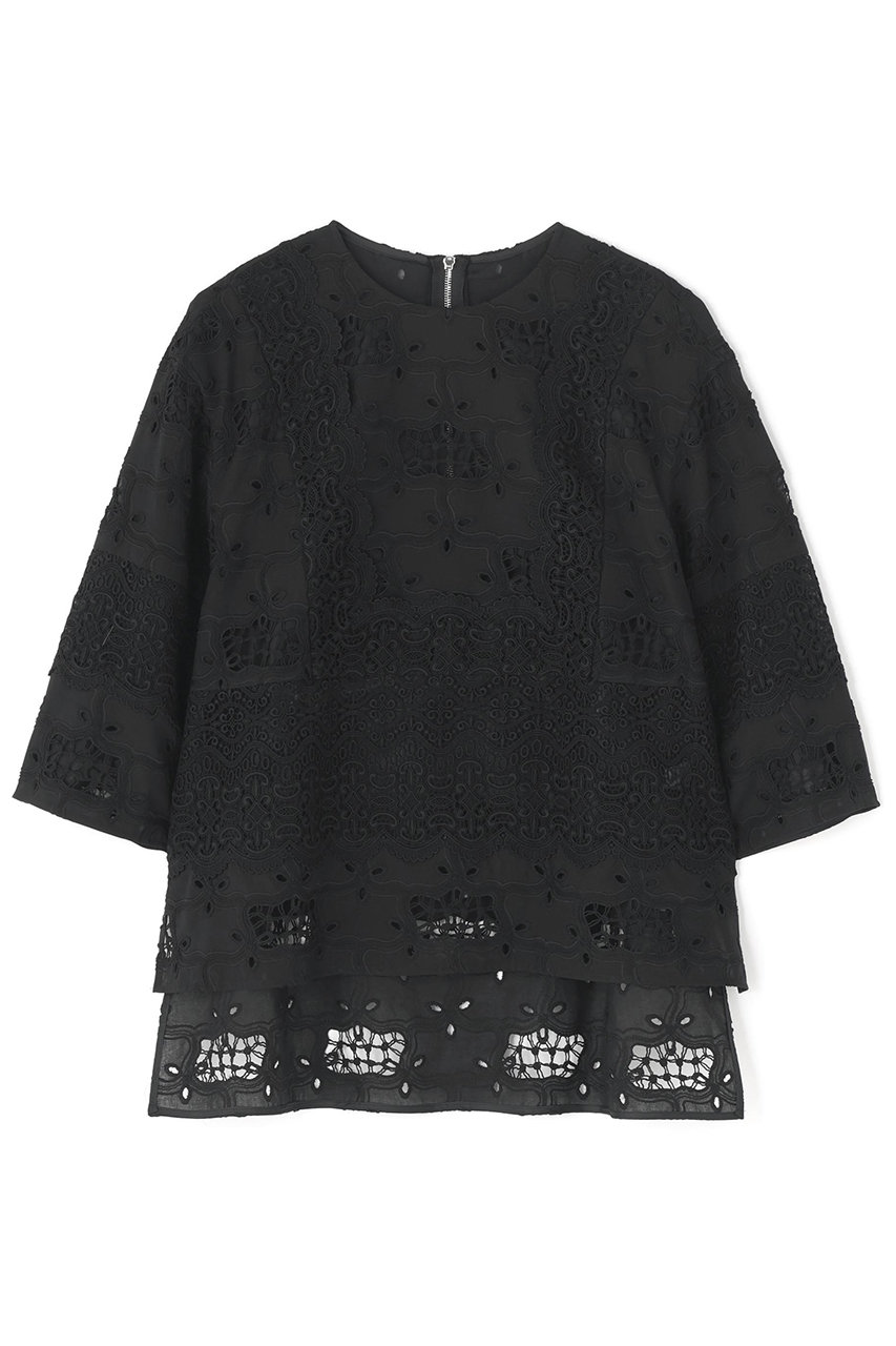 アドーア/ADOREの◆ラティスエンブロイダリーブラウス(ブラック/5316110323)