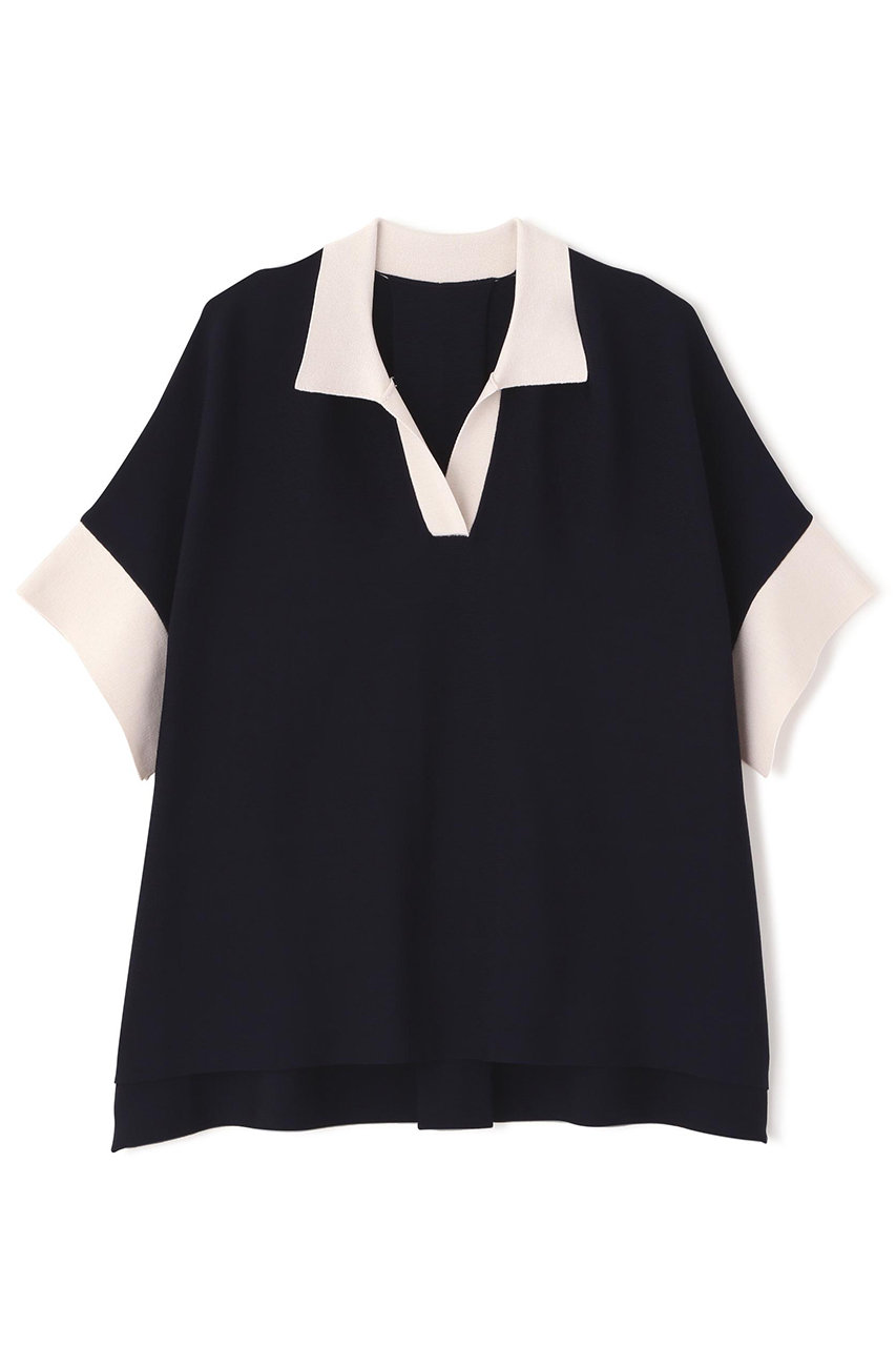 アドーア/ADOREの【予約販売】◆バイカラーポロニット(ネイビー/5316170332)