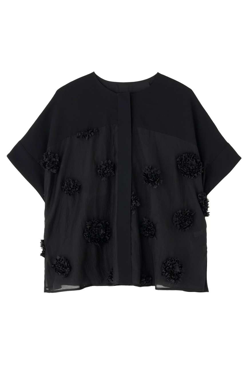 アドーア/ADOREの◆ドットフラワーエンブロイダリーブラウス(ブラック/5316110425)