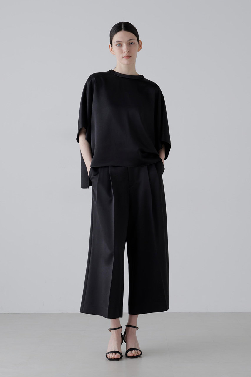 ADORE アドーア 新品 3.1万 ウールアムゼンブラウス 黒 ADORE(アドーア)｜バックサテンジョーゼットブラウス/ブラック の通販