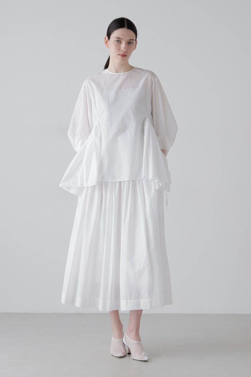 アドーア/ADOREの◆ナイロンコットンタフタスカート(ホワイト/5316120408)