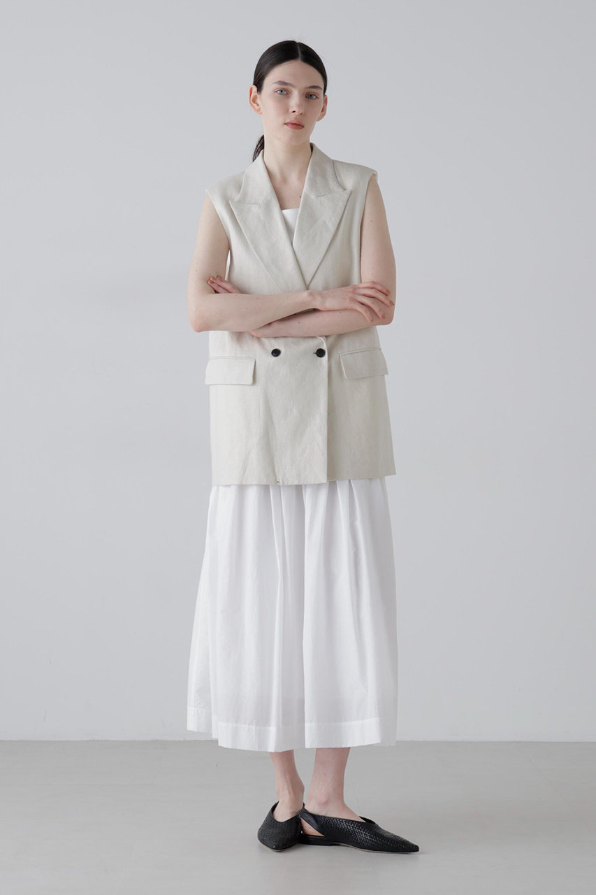 ADORE(アドーア)｜ナイロンコットンタフタスカート/ホワイト の通販