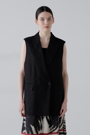 アドーア/ADOREの◆デラヴェライク麻ジレ(110800/110801)