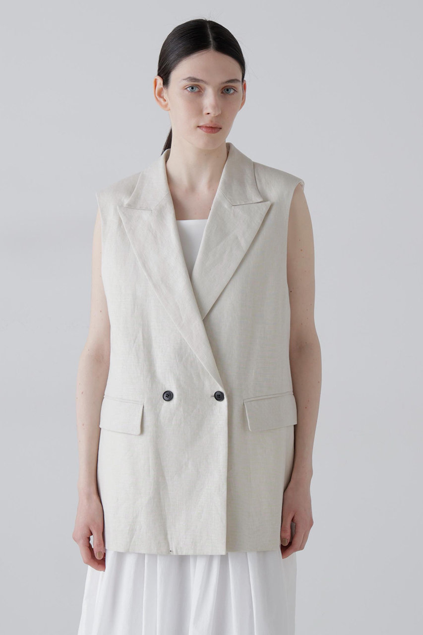 アドーア/ADOREの◆デラヴェライク麻ジレ(ホワイト/5316150400)