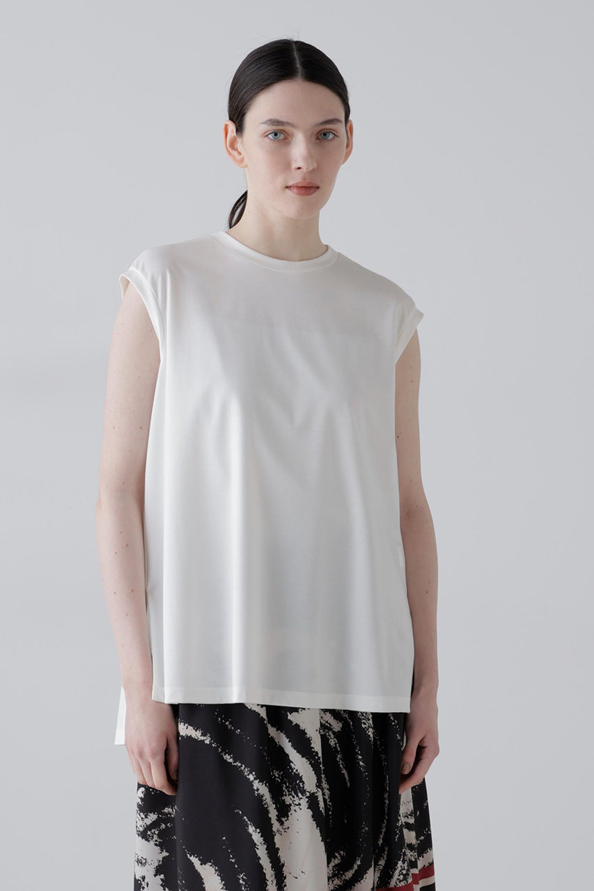 アドーア/ADOREの【予約販売】◆ハイゲージコンパクトジャージーノースリーブ(ホワイト/5316160426)