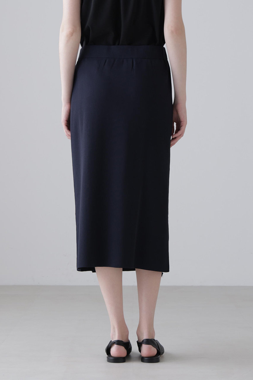 ADORE(アドーア)｜クラフトニットスカート/ネイビー の通販｜ELLESHOP