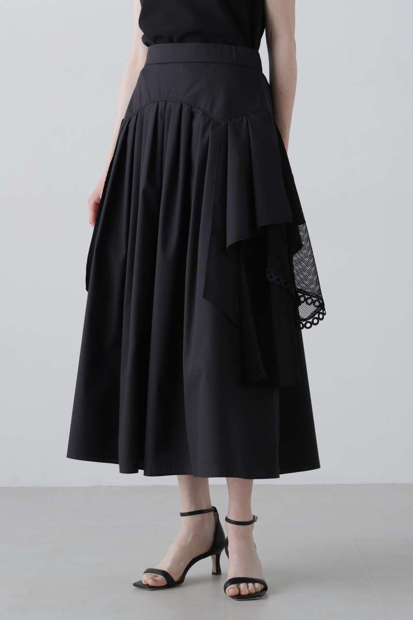 ADORE(アドーア)｜グラフコットンスカート/ブラック の通販｜ELLESHOP
