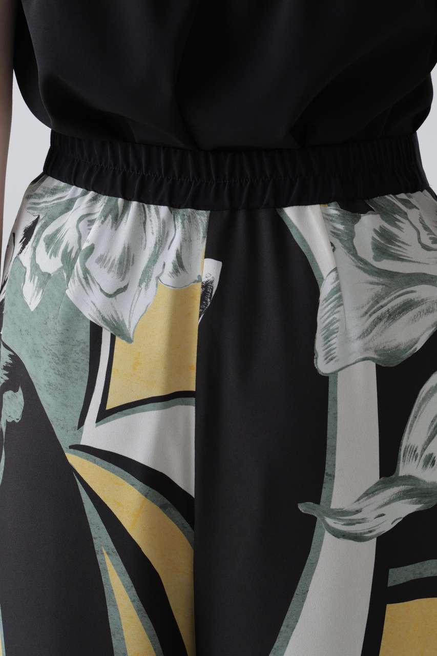 ADORE(アドーア)｜パナマプリントパンツ/ブラック の通販｜ELLESHOP