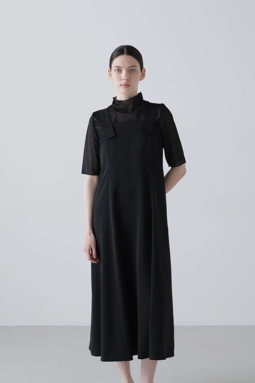 ADORE(アドーア)|ストレッチジョーゼットワンピース/ブラック の通販 ADORE(アドーア)|ストレッチジョーゼットワンピース/ブラック の通販