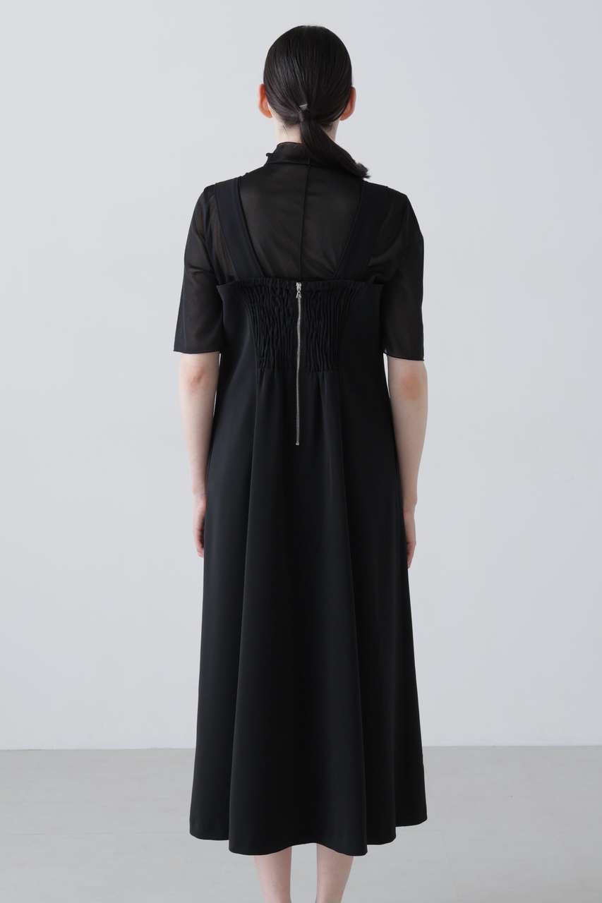 ADORE(アドーア)|ストレッチジョーゼットワンピース/ブラック の通販 ADORE(アドーア)|ストレッチジョーゼットワンピース/ブラック の通販