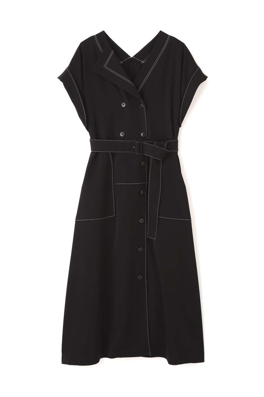 【美品】ADORE アドーア ストレッチデシンワンピース ブラック ADORE(アドーア)｜ストレッチジョーゼットワンピース/ブラック の通販