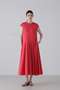 【予約販売】プレーンストレッチワンピース アドーア/ADORE レッド
