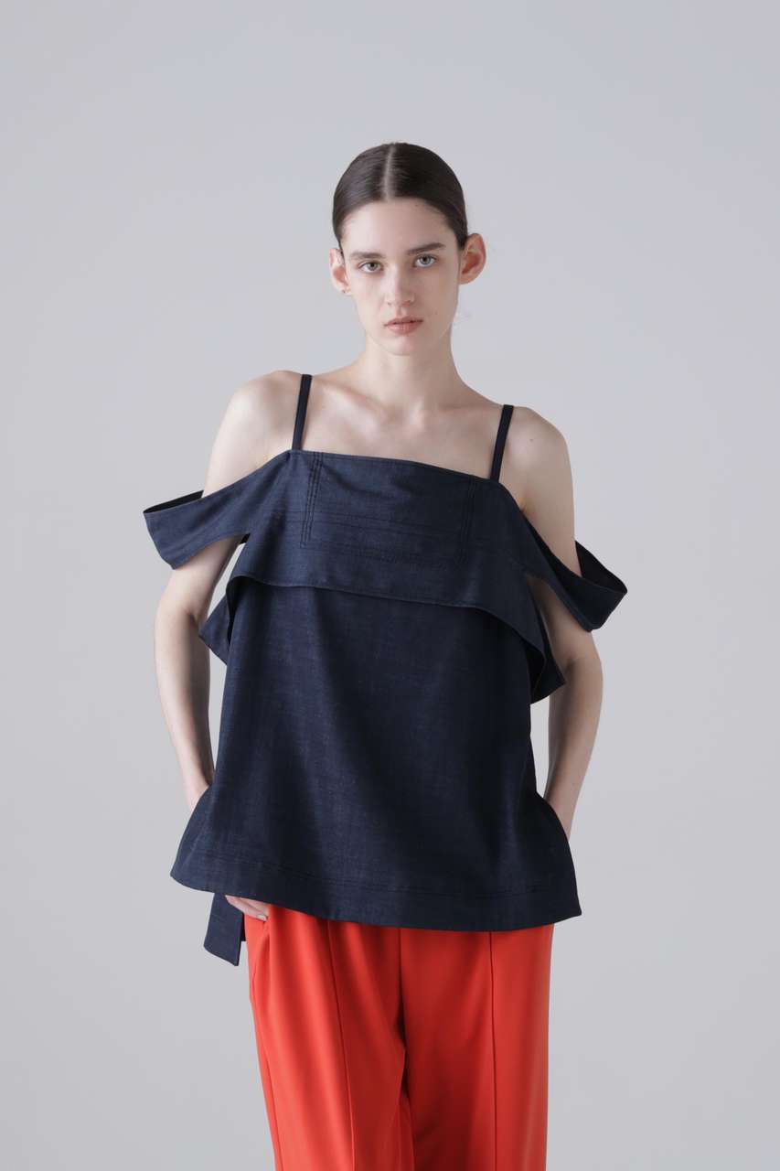 アドーア/ADOREの【予約販売】ハイブリッドデニムブラウス(ネイビー/5316210608)