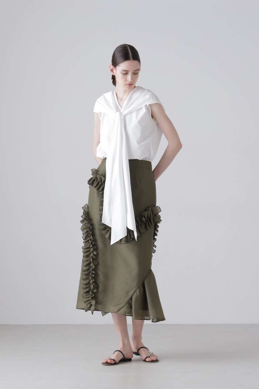 アドーア/ADOREの【予約販売】ドライタッチオーガンスカート(カーキ/5316220609)