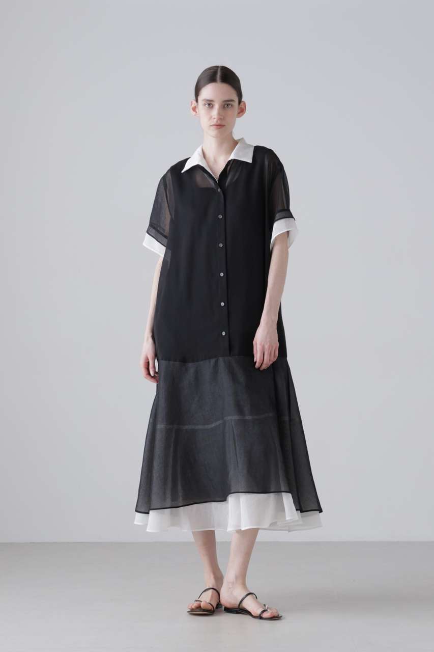 アドーア/ADOREの【予約販売】ソフトオーガンジーワンピース(ブラック/5316240600)