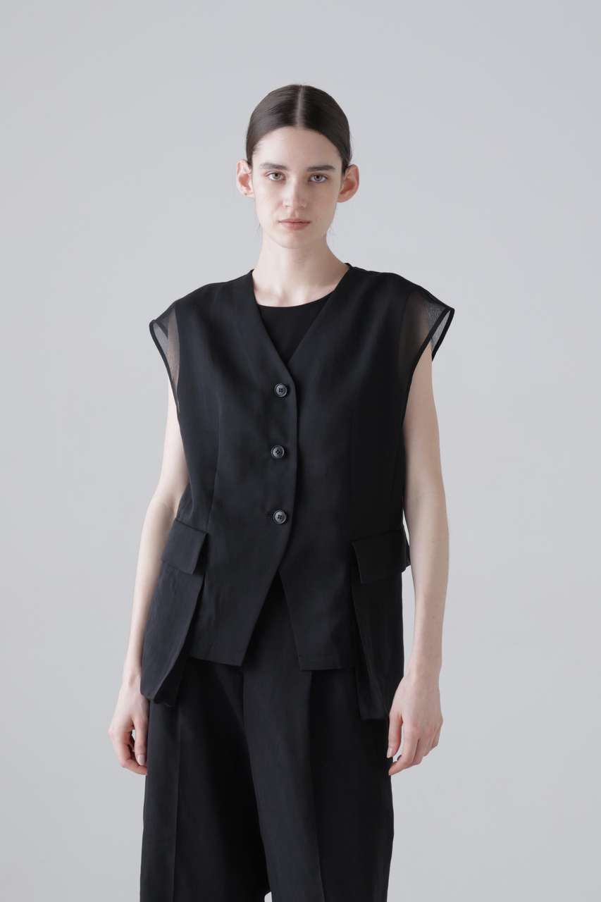 アドーア/ADOREの【予約販売】ソフトオーガンジージレ(ブラック/5316250600)