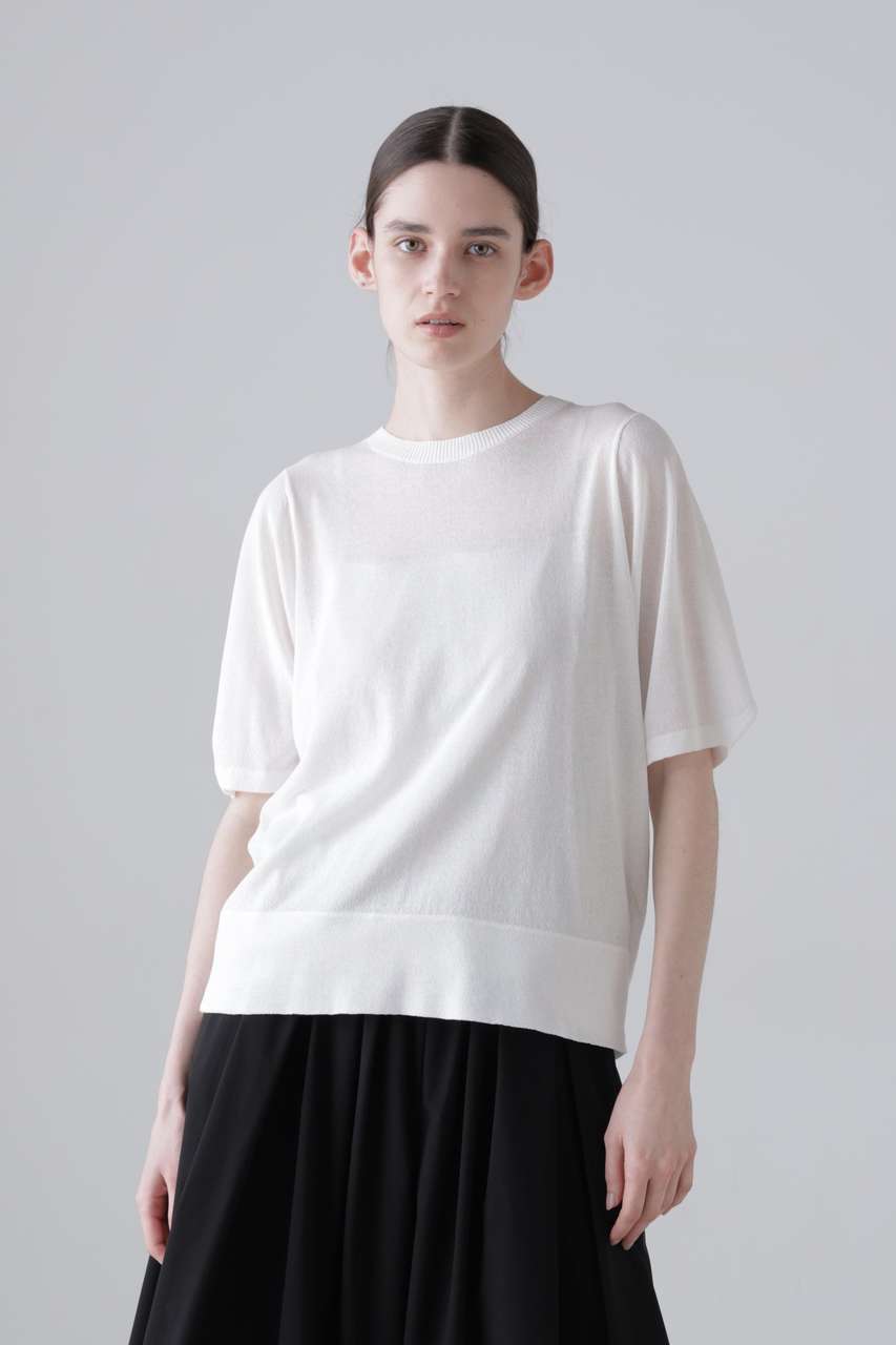 アドーア/ADOREの【予約販売】ドライタッチコットンニット(ホワイト/5316270614)