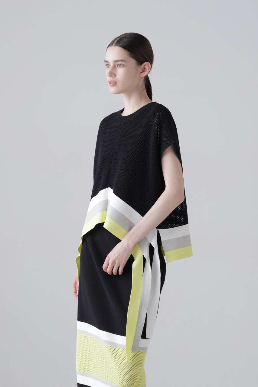 アドーア/ADOREの【予約販売】メッシュラインニット(ブラック/5316270615)