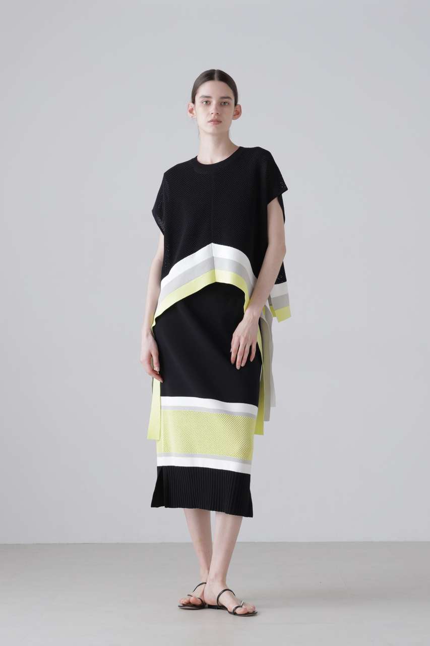 アドーア/ADOREの【予約販売】メッシュラインニットスカート(ブラック/5316272615)