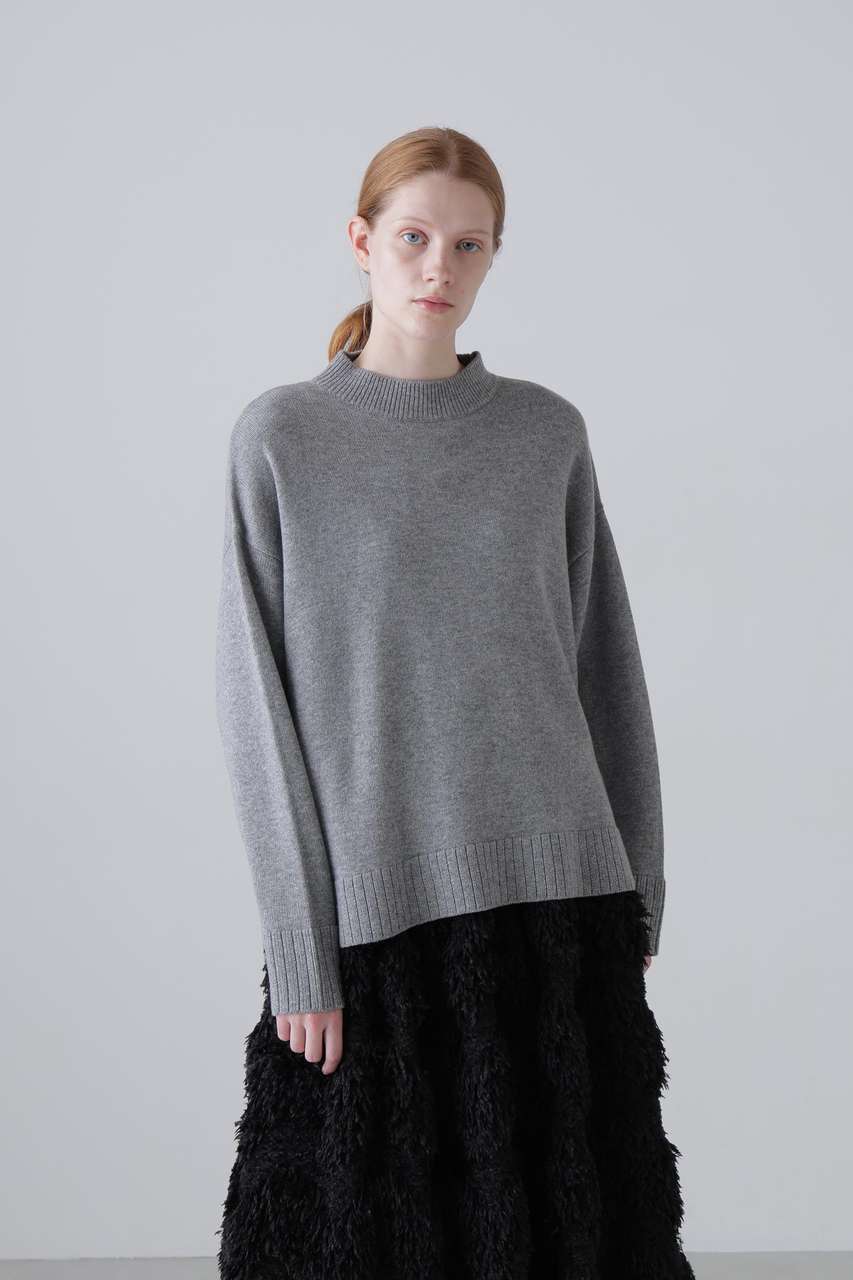 ADORE ベーシックウールカシミヤニット (グレー, 38) アドーア ELLE SHOP