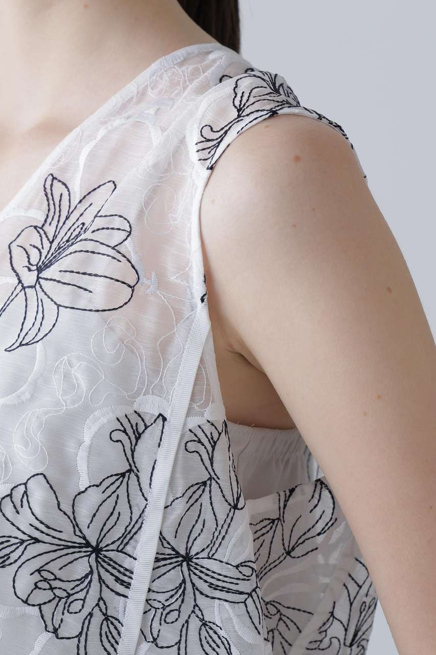 ADORE(アドーア)｜【予約販売】◇シアーエンブロイダリーブラウス