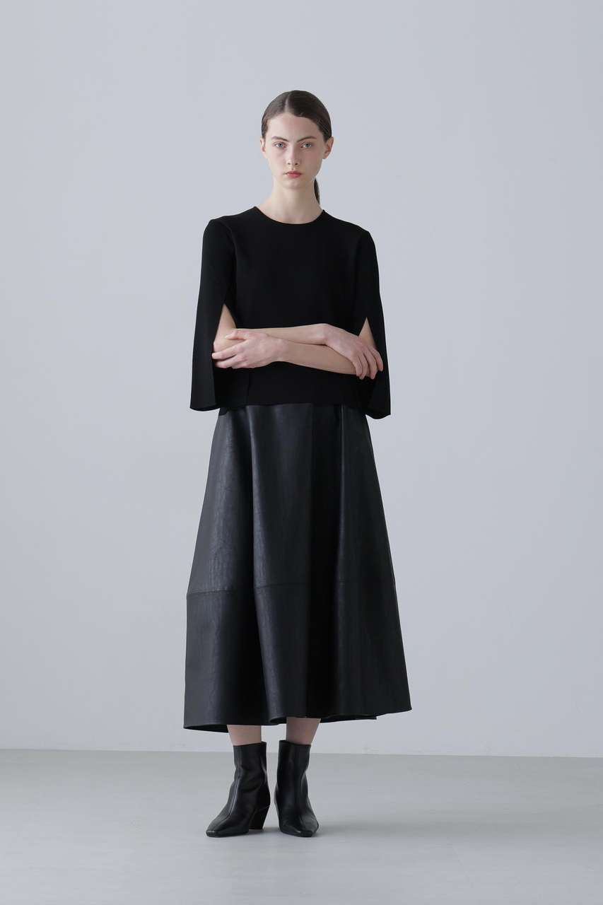 ADORE(アドーア)｜【予約販売】フェイクレザースカート/ブラック の