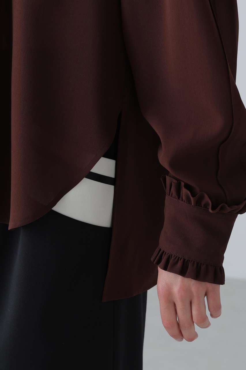 ADORE(アドーア)｜【予約販売】ソフトボイルブラウス/ブラウン の通販
