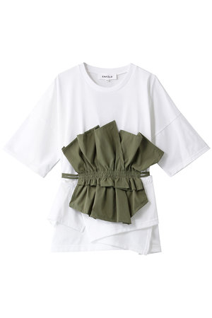 エンフォルド/ENFOLDのCut Layered Tシャツ
