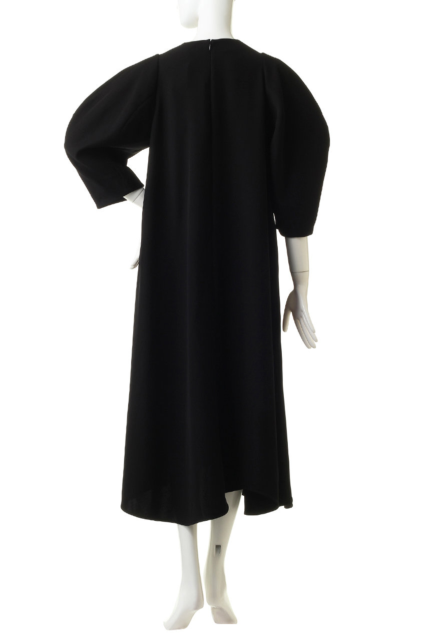 Enfold エンフォルド Peツイル アシンメトリーフレア ドレス ワンピース ブラック の通販 Elleshop エル ショップ