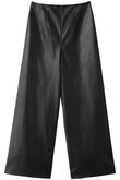 Synthetic leather クロップドワイドTR/パンツ