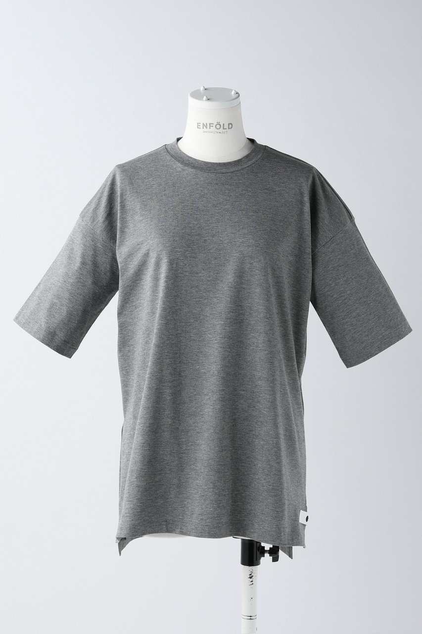 ENFOLD Staple天竺 Basic T/SH Tシャツ (チャコールグレー, 38) エンフォルド ELLE SHOP
