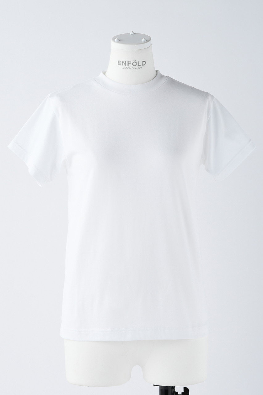 ＜ELLE SHOP＞ ENFOLD スビン天竺 コンパクト T/SH Tシャツ (ホワイト 38) エンフォルド ELLE SHOP