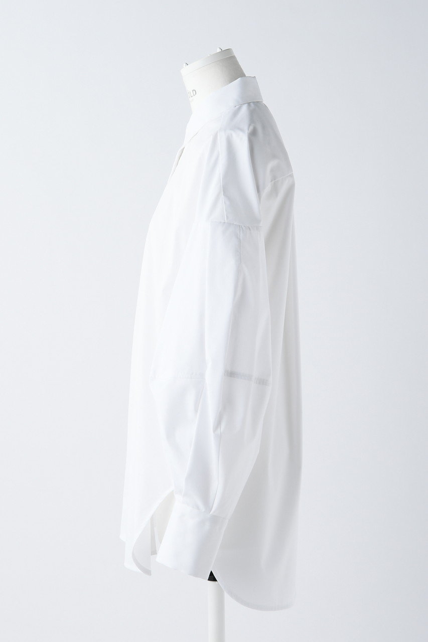 ENFOLD エンフォルド BALLOON-HEM SHIRT 白 シャツ-