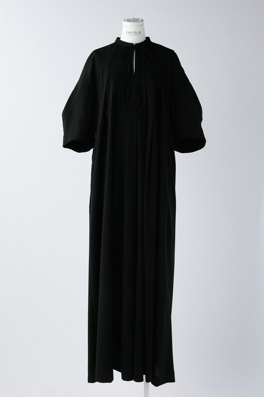 ENFOLD 19SS PEジョーゼットデザインドレス 黒 美品 エンフォルド