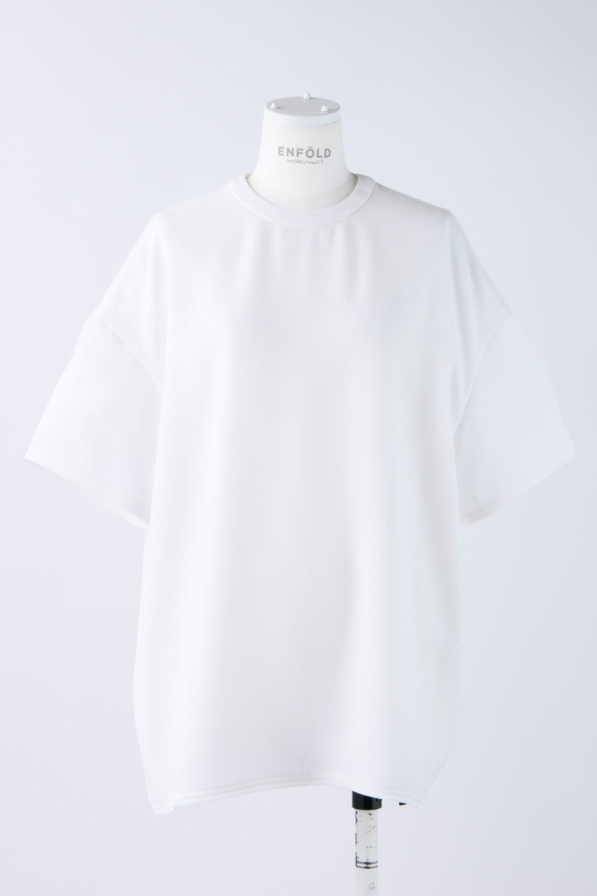 定価37400円】ENFOLD ピュアホワイトビッグシルエット襟抜きシャツ - レディース
